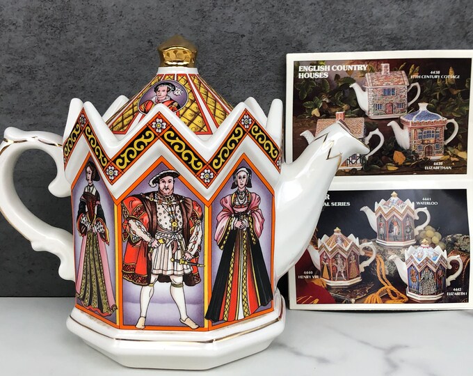 Sadler Teapot King Henry VIII and His Six Wives/ Sadler Etsy