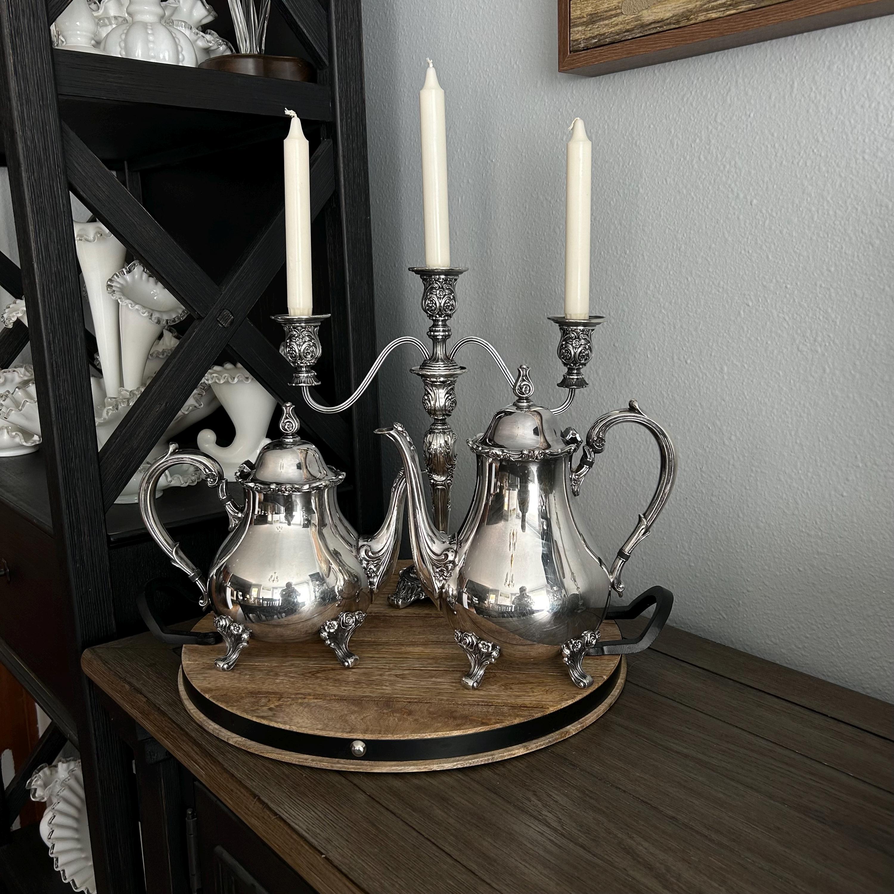 American Rose Silverplated Set Webster Wilcox International Silver