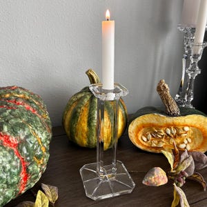 Crystal Candlestick ~ Lead Crystal Candle Holder ~ Single Crystal Candlestick