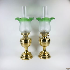 John Scott Oil Kerosene Lamp ~ Antique Victorian Brass Oil Lamp ~ Hurricane Oil Kerosene Lantern Lamp