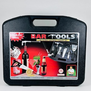 The Ultimate Bartender&#39;s Cocktail Set - 5 Classic Bar Tools in Stainless Steel