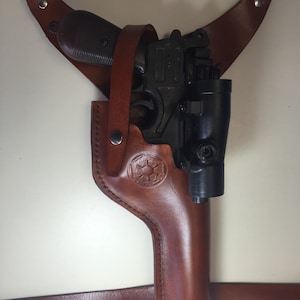 DL-44 Imperial officer &quot;Y&quot; Drop HOLSTER w/ cog logo stamp