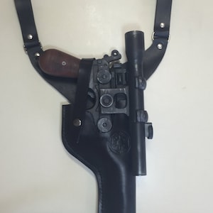 DL-44 &quot;Y&quot; Drop ANH Holster in Black w/ cog logo stamp