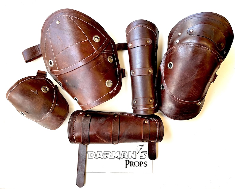 Fallout Leather Armor Set - Shoulder, Forearm, Thigh, Knee, and Shin - Etsy