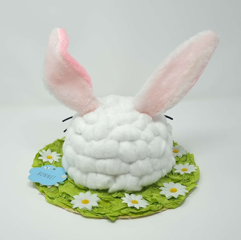 DIY Make Your Own Easter Bunny Rabbit Bonnet Hat Egg Parade Party Hat Girls Boys image 3