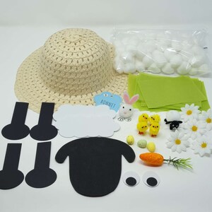 DIY Make Your Own Fluffy Sheep Easter Bonnet Easter Egg Hunt Parade Party Hat image 2