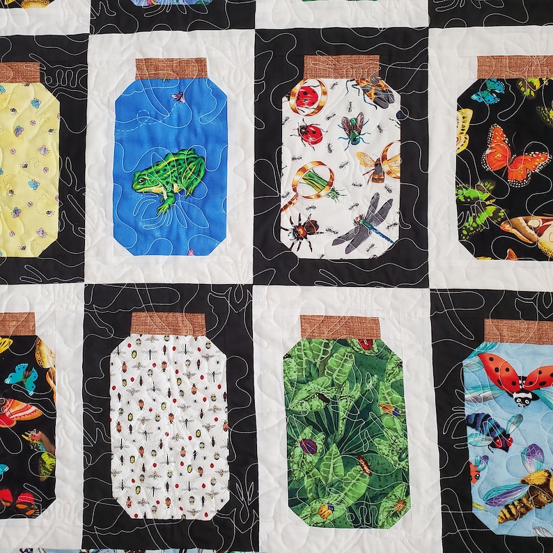 Bugs in Jars Quilt - Etsy