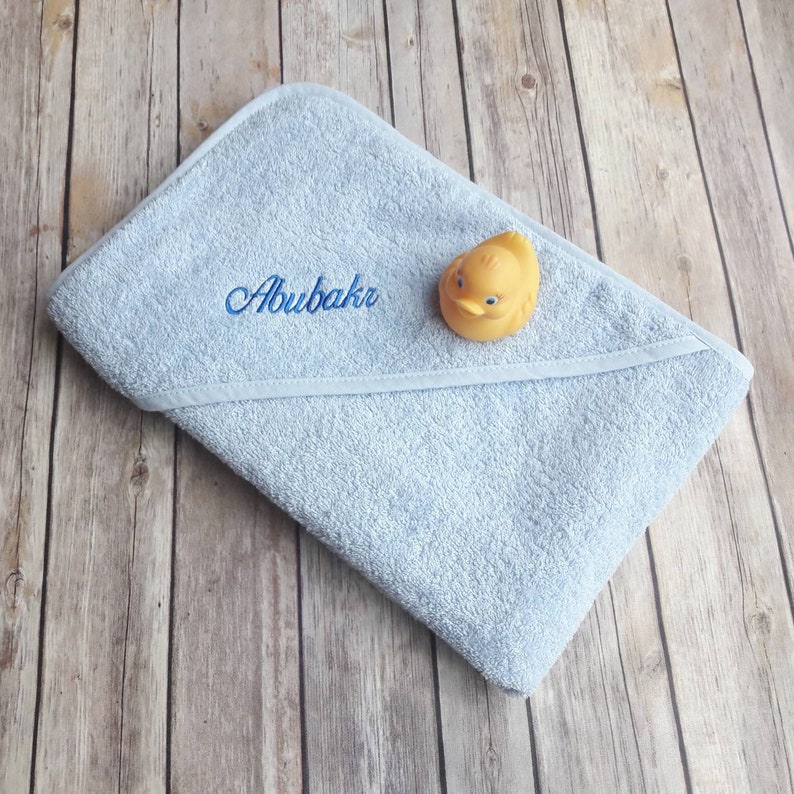 Embroidered Hooded Baby Towel Baby Name on Hood Sew Unique Etsy