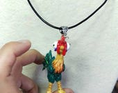 Moana hei hei rooster inspire pendant.rooster jewelry hei hei