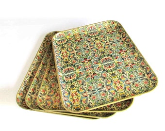 4 Serving Trays Viking Import Alcohol Proof Made Japan MCM Vintage Paper Mache 14x10.5 inch FREE SH
