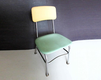 Green Cream Mid-century Heywood Wakefield "HeyWoodite" school chair Made USA 25" tall  FREE SH