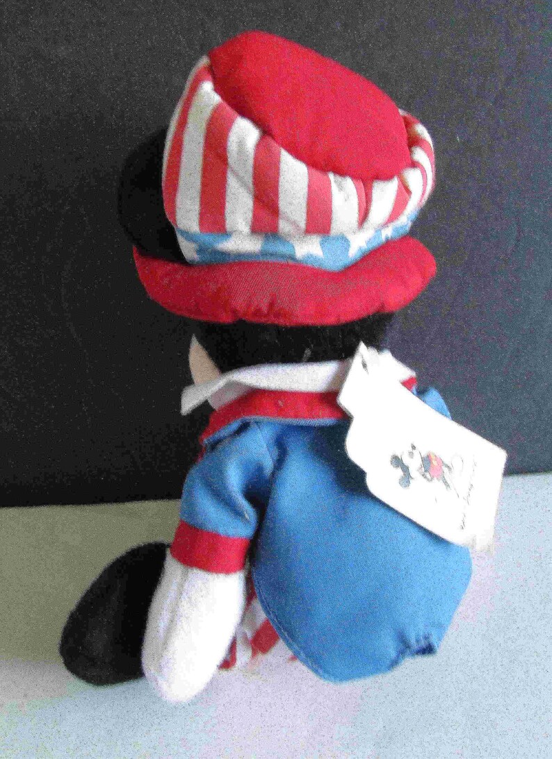Walt Disney World, Mickey Mouse Uncle Sam Bean Bag Plush Toy (10") FREE SH image 4