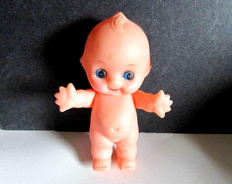 Vintage Kewpie Vinyl Soft Rubber Baby Doll Toy 3.75 x 5.5 inch FREE SH