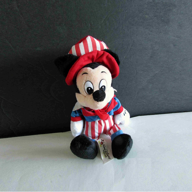 Walt Disney World, Mickey Mouse Uncle Sam Bean Bag Plush Toy (10") FREE SH image 1
