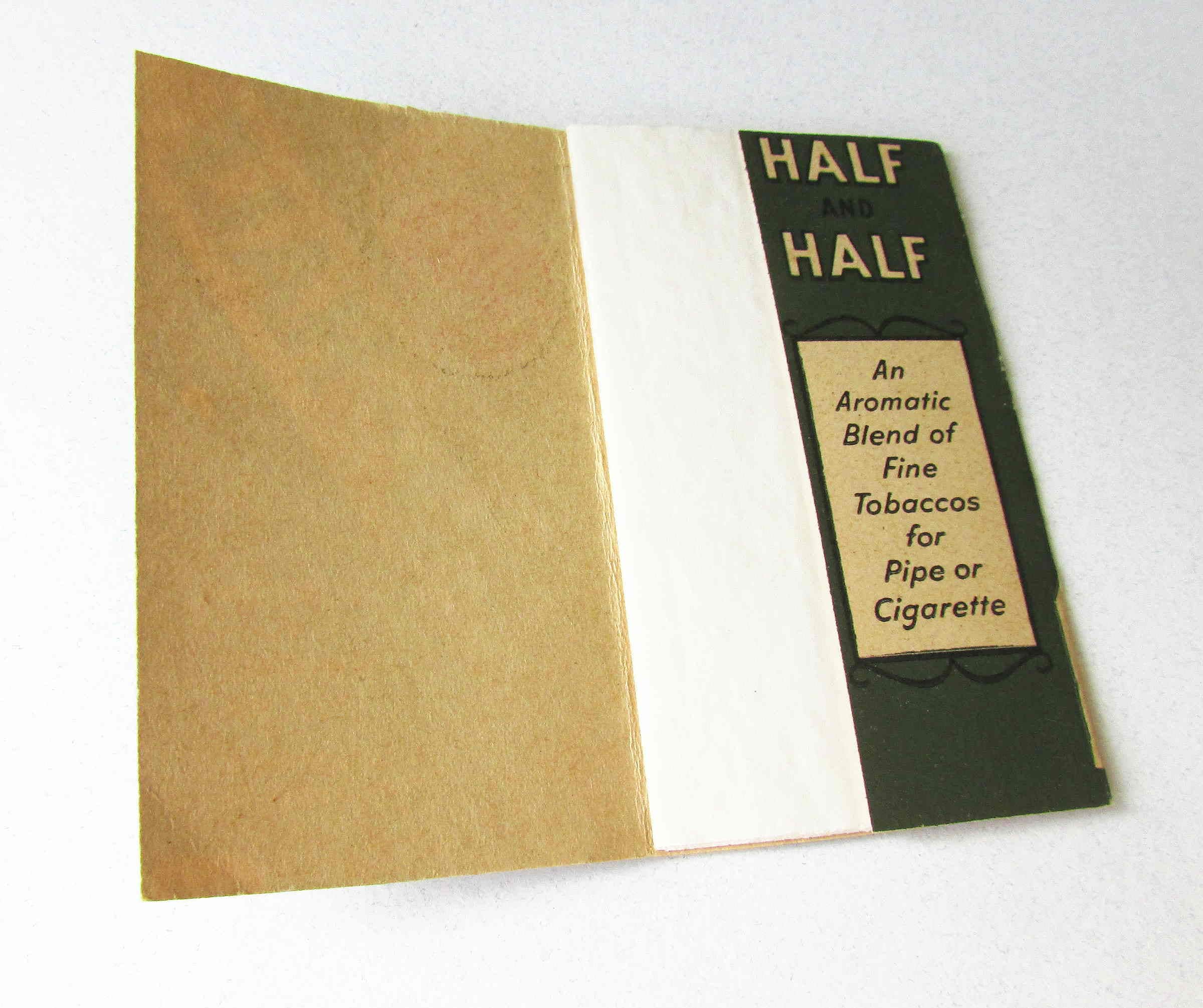 half and half pipe tobacco history Vintage 1940s Pack Half and Half Pipe Tobacco Brand Cigarette Rolling  Papers 1.5x2.75 in FREE SH
