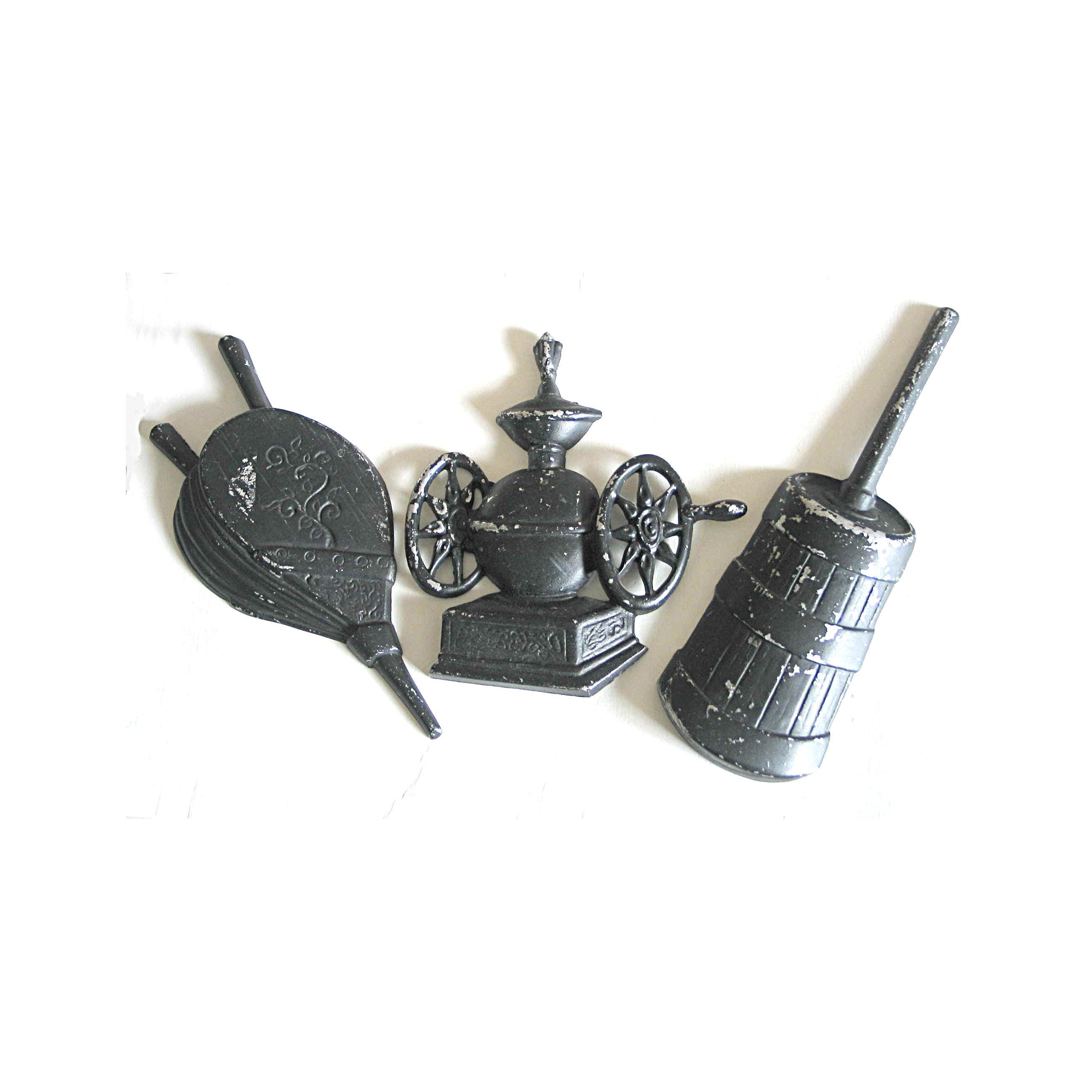 【希少】60's USA製 1966年製 SEXTON製 鋳造金属壁アート 兵士 1966 Sexton Cast Aluminum Early American Wall Decorations Coffee
