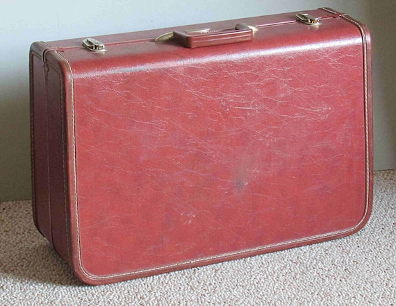 1960s Hardside Taperlite Suitcase, Vintage Luggag… - image 2