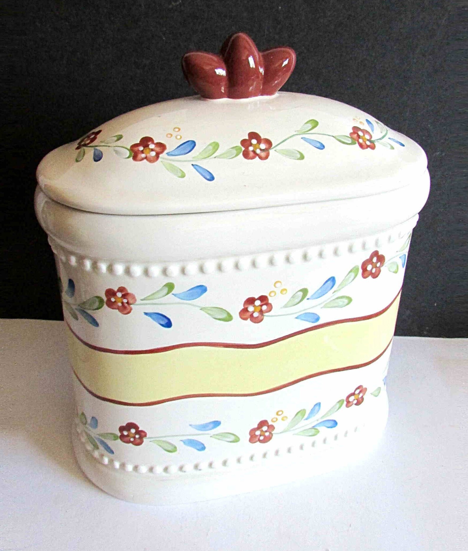 Vintage Biscotti Cookie Jar Handmade for Etsy