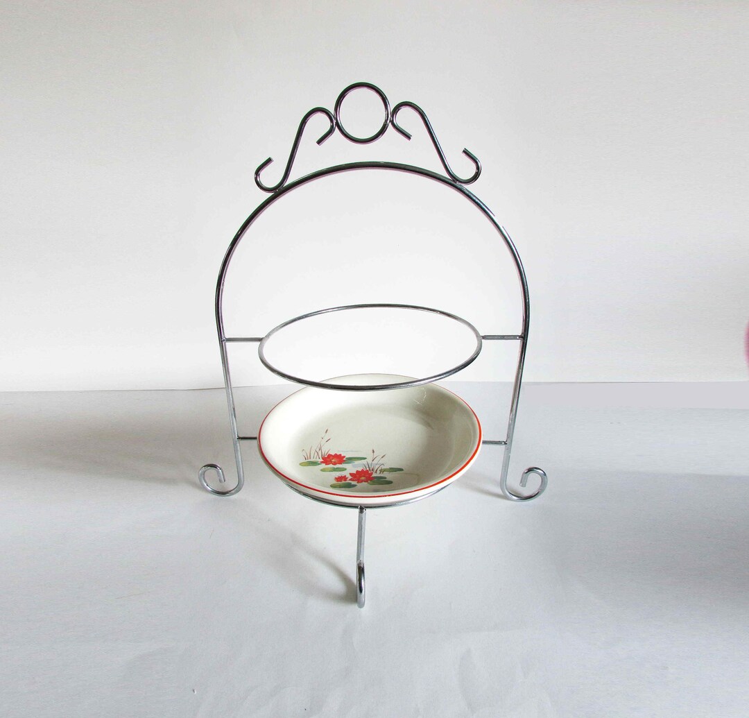 Plate Pie Stand Rack, Metal, Cooling, Cake Plate, Hostess Baker Gift 12 ...