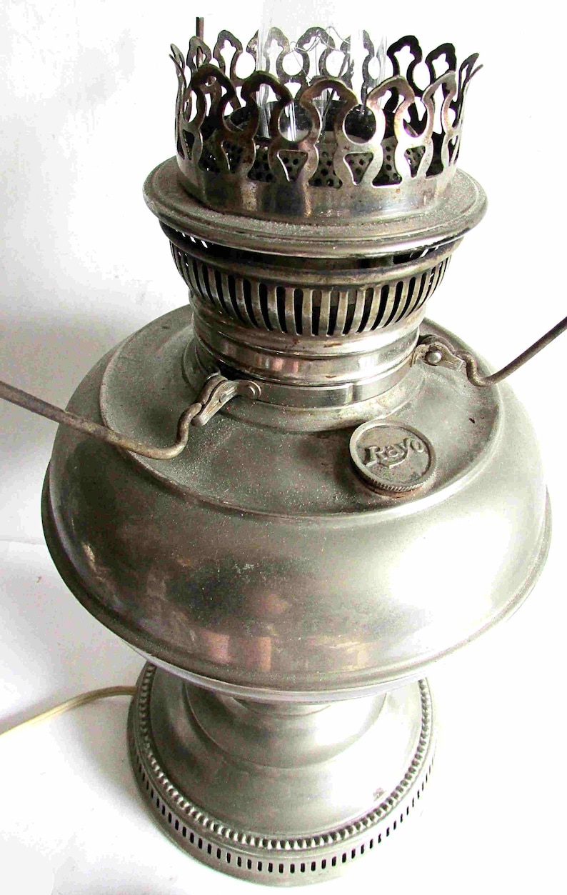 Antique SO Socony Rayo Electrified Oil Kerosene Lamp Nickle Etsy