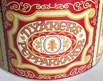 Nyakers Pepparkakor Swedish Gingerbread Snaps EMPTY Metal Cookie