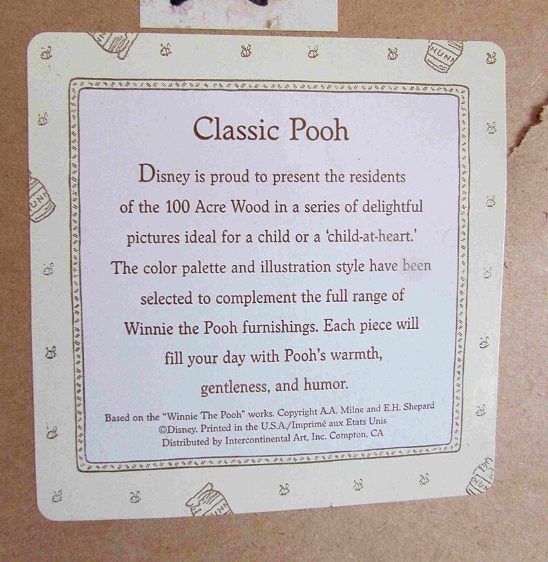 Disney Classics Pooh Color Palette Illustration 100 Acre Wood Etsy