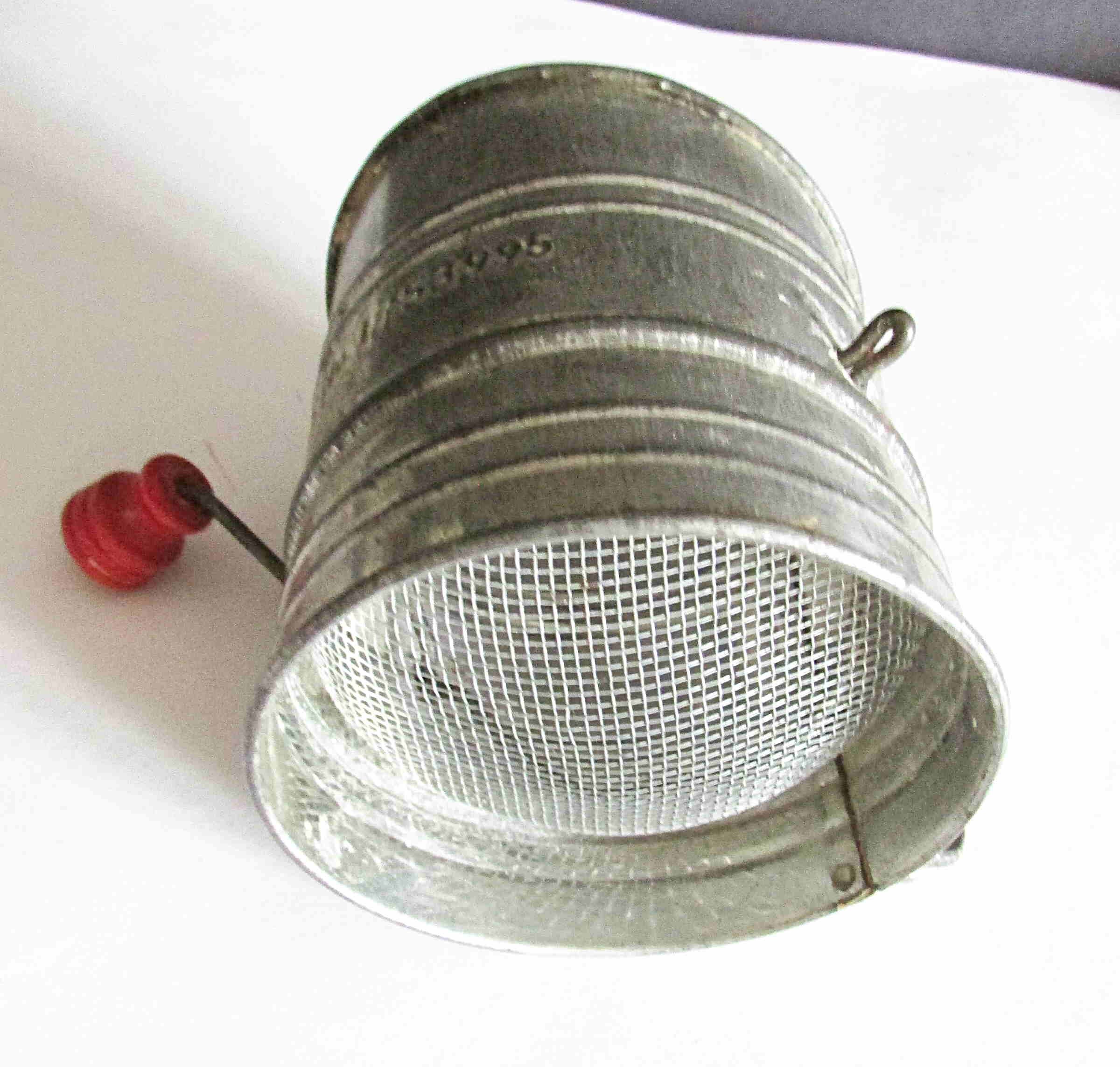 Colorful Small Sifter 1930s Small Antique Flour Sifter, Rustic Kitchen, Antique Farmhouse ...