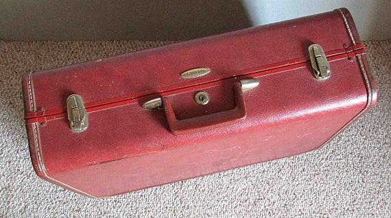 1960s Hardside Taperlite Suitcase, Vintage Luggag… - image 3