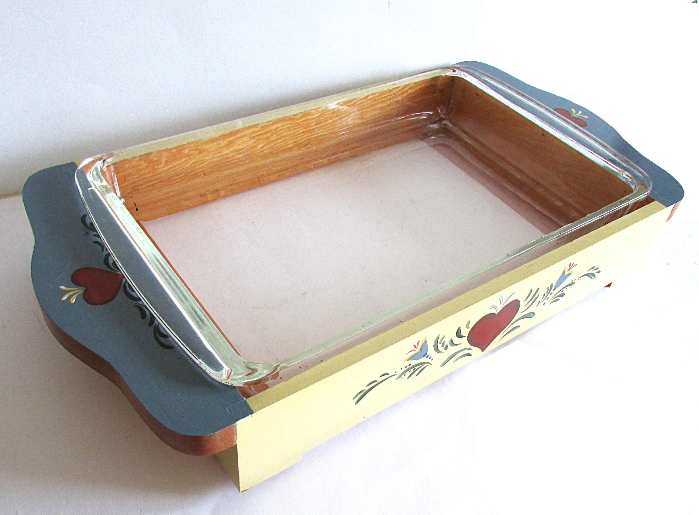 Handpainted Solid Wood Casserole Dish Holder Server Stand Tray Etsy