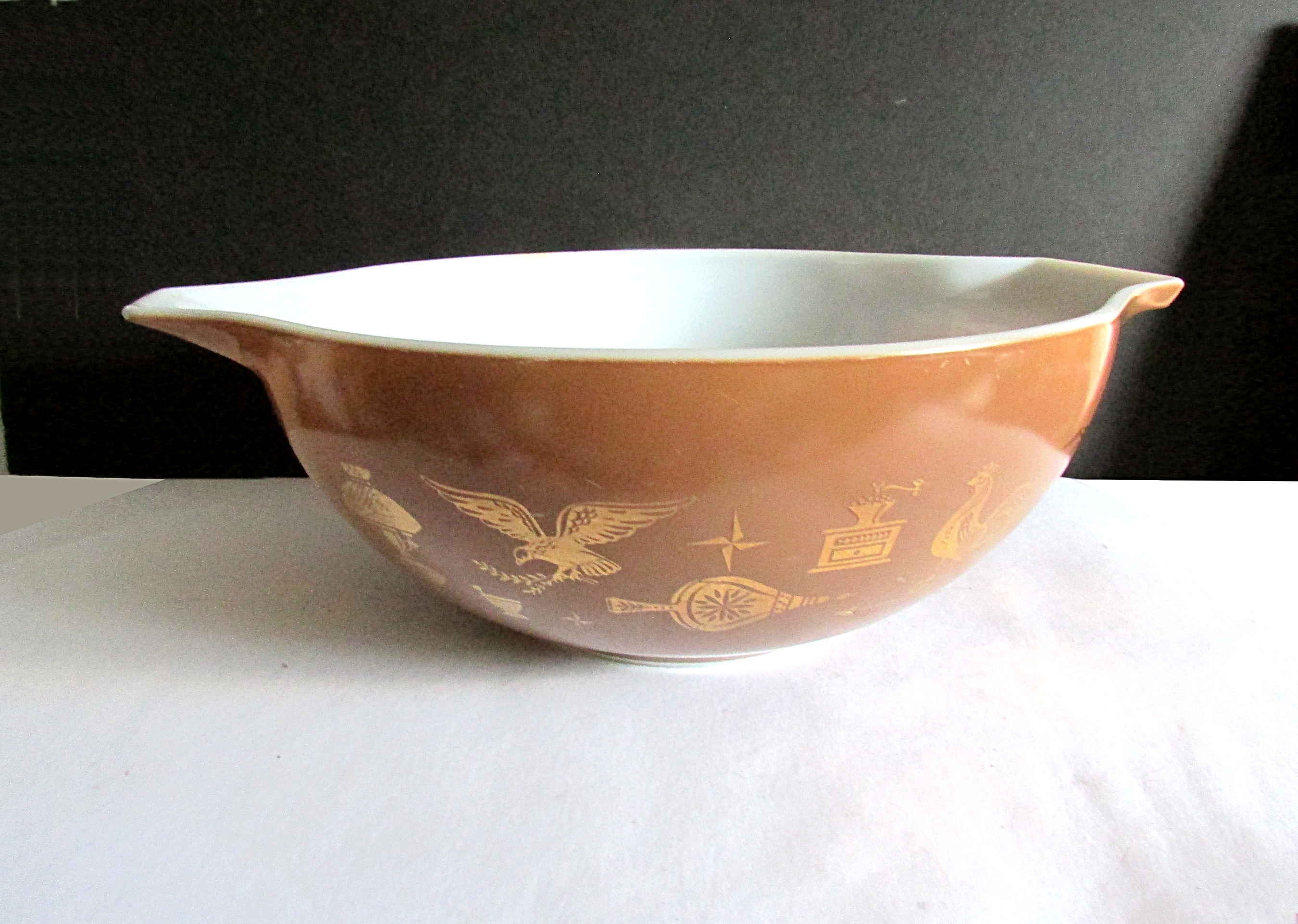 1960s Pyrex Early American Colonial Brown With Gold Nesting Etsy UK