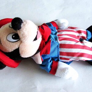 Walt Disney World, Mickey Mouse Uncle Sam Bean Bag Plush Toy (10") FREE SH image 3