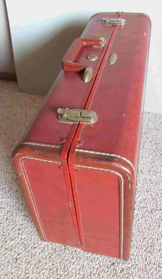 1960s Hardside Taperlite Suitcase, Vintage Luggag… - image 7