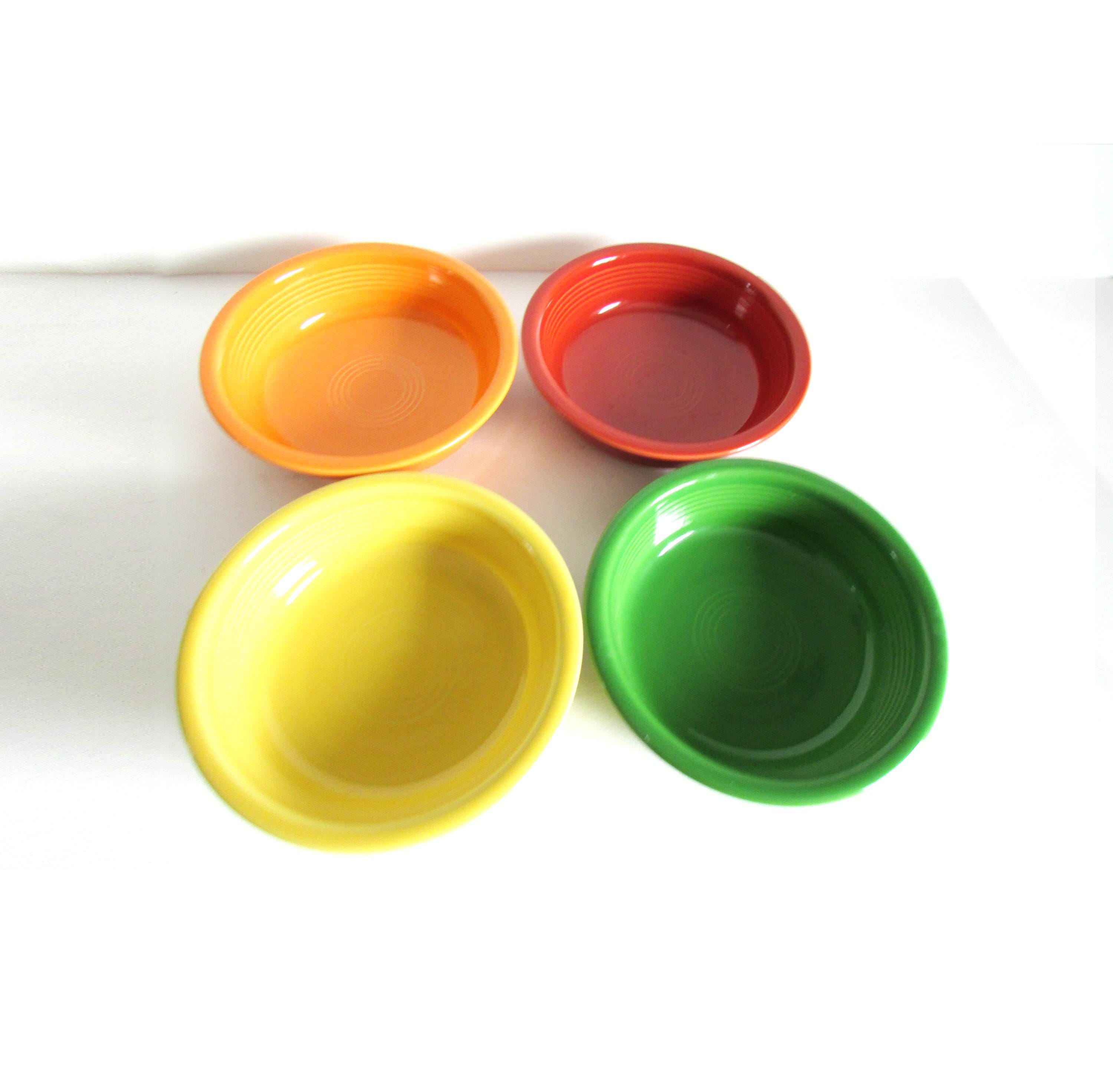 Set of 4 Original 1990s Fiesta Ware Fiesta Oatmeal Fruit Bowls