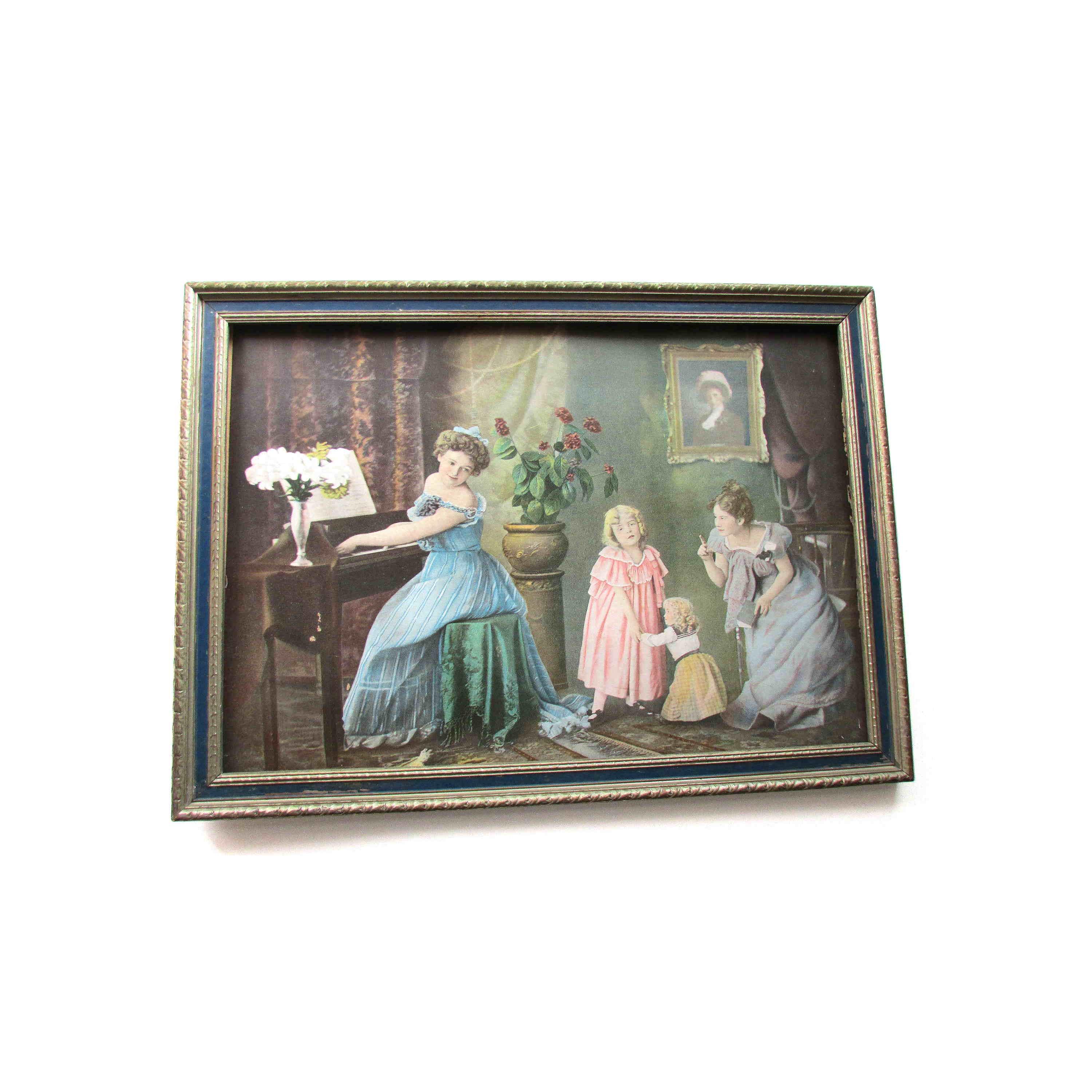 Antique Victorian, Dolly's Tired, Art Print, Wood Framed, Ladies