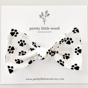 paw print bow, paw print hair bow, paw print headband, dog birthday bow, dog baby bow, dog party, dog birthday, veterinarian hair bow, bows