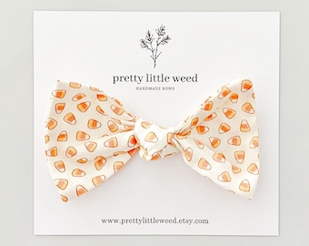 Candy Corn Hair Bow, Halloween Headband or Clip
