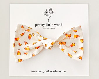 Candy Corn Bow, Halloween Baby Headband or Clip