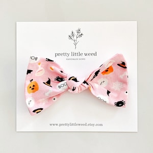 pink halloween hair bow, halloween bow, halloween baby bow headband, halloween baby headband, halloween hair clip, halloween baby bow, bows