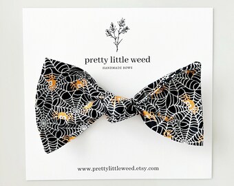 Spider Web Halloween Bow, Toddler Hair Clip or Headband
