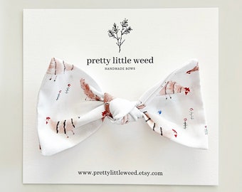 Chicken Print Hair Bow, Farm Birthday Party, Baby Toddler Clip or Headband