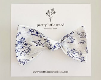 Dino Print Bow, Toddler Hair Clip or Headband