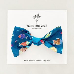 teal summer fun fish hair bow, toddler fish hair bow, fish bow, fish hair bow, girls fish hair bow, fishing bows, fish headband, fishing bow