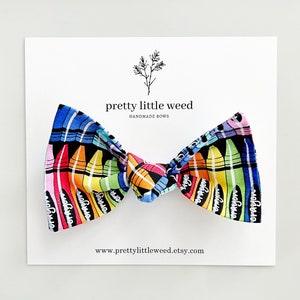 crayon hair bow, crayon bow, back to school bow, back to school hair bow, crayon headband, crayon school bow, girls crayon hair bow, crayon