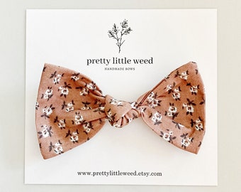 Floral Shabby Chic Hair Bow, Baby Toddler Headband