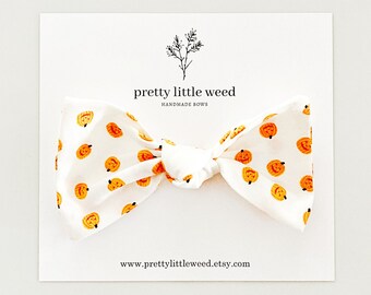 Jack O Lantern Halloween Hair Bow, Baby Headband or Clip
