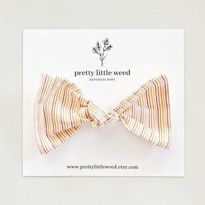 fun stripe hair bow, back to school hair bow, back to school bow, school bow, school bows, school hair bow, first day of school hair bow