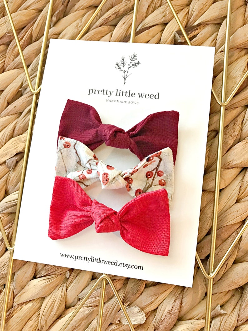 Christmas baby bow baby hair bow Christmas baby headband baby bow baby bows berry bow baby headband set newborn Christmas headband