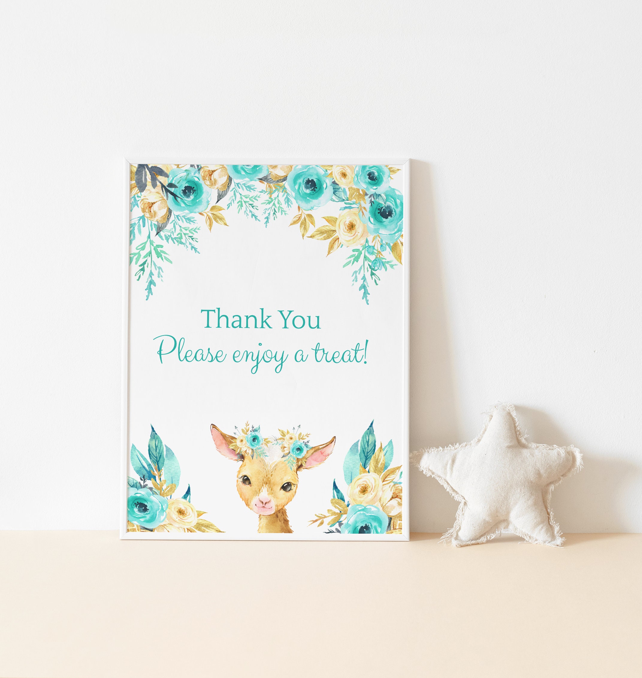 Printable Thank You Enjoy a Treat Party Baby Shower Sign | Etsy