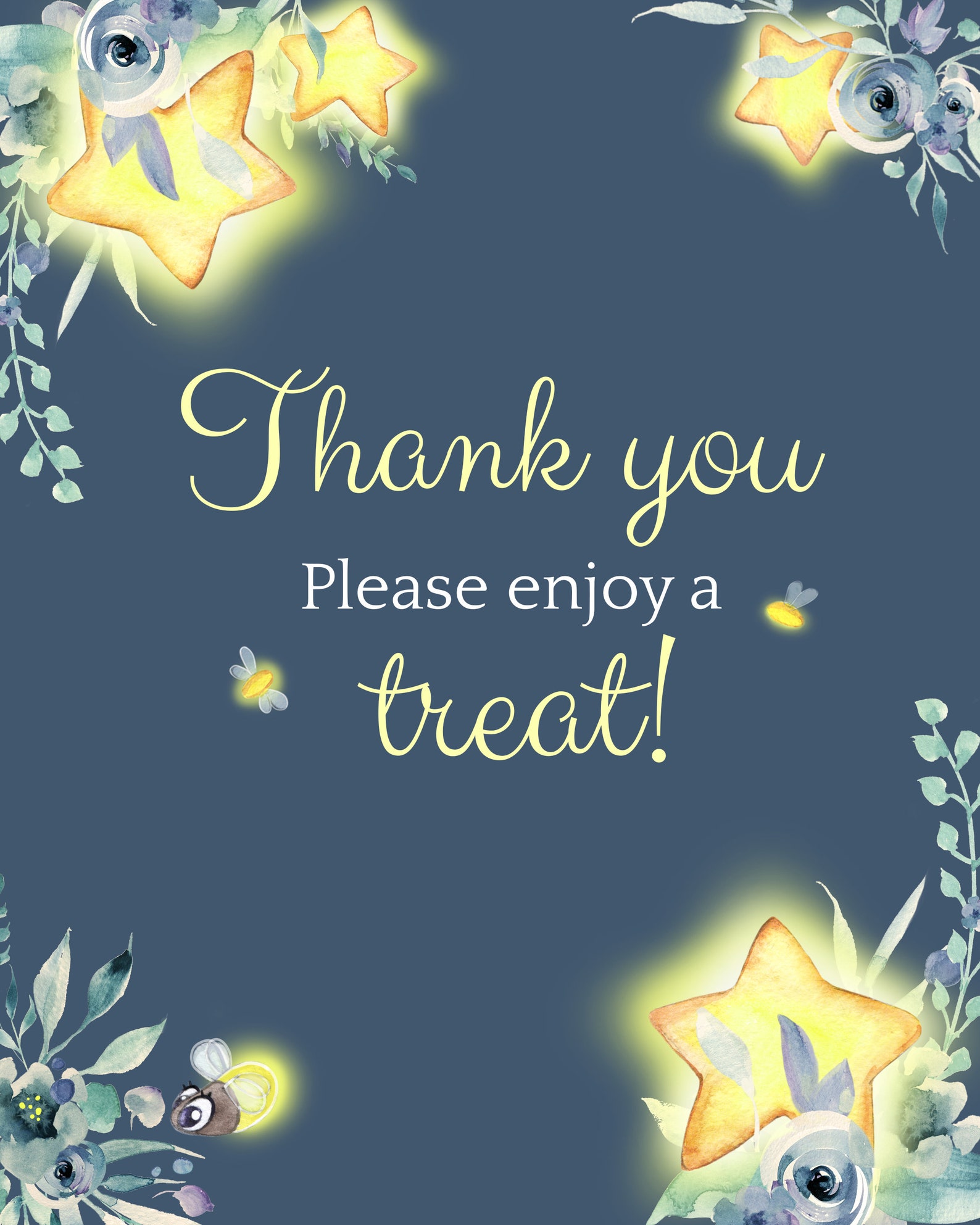 Printable Thank You Please Enjoy a Treat Baby Shower Sign - Etsy