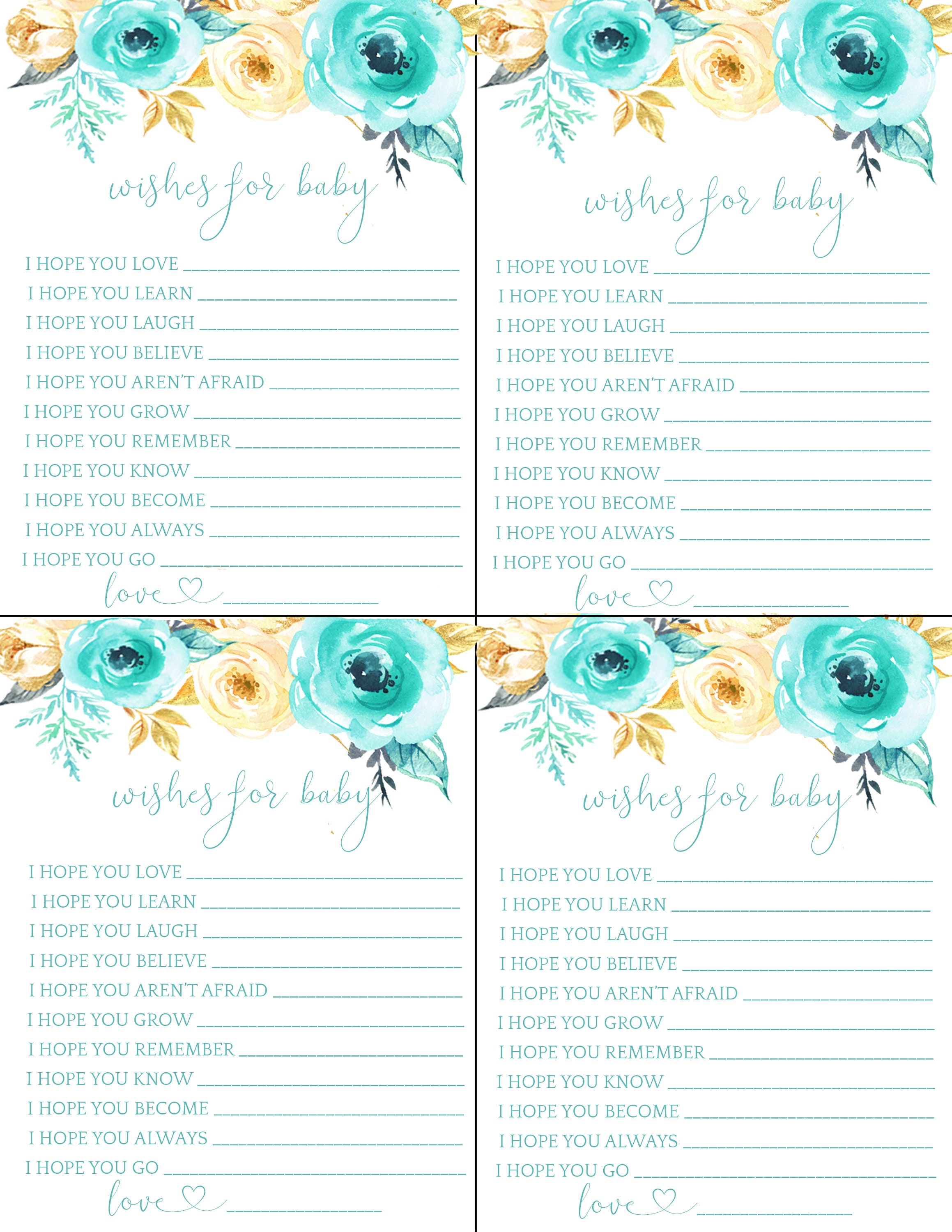 Printable Please Leave Wishes for Baby Party Baby Shower Sign Etsy
